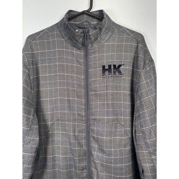 Han Kjobenhavn Men’s XL “Combat Jacket” Plaid Design Gray Zip Up - Picture 2 of 16